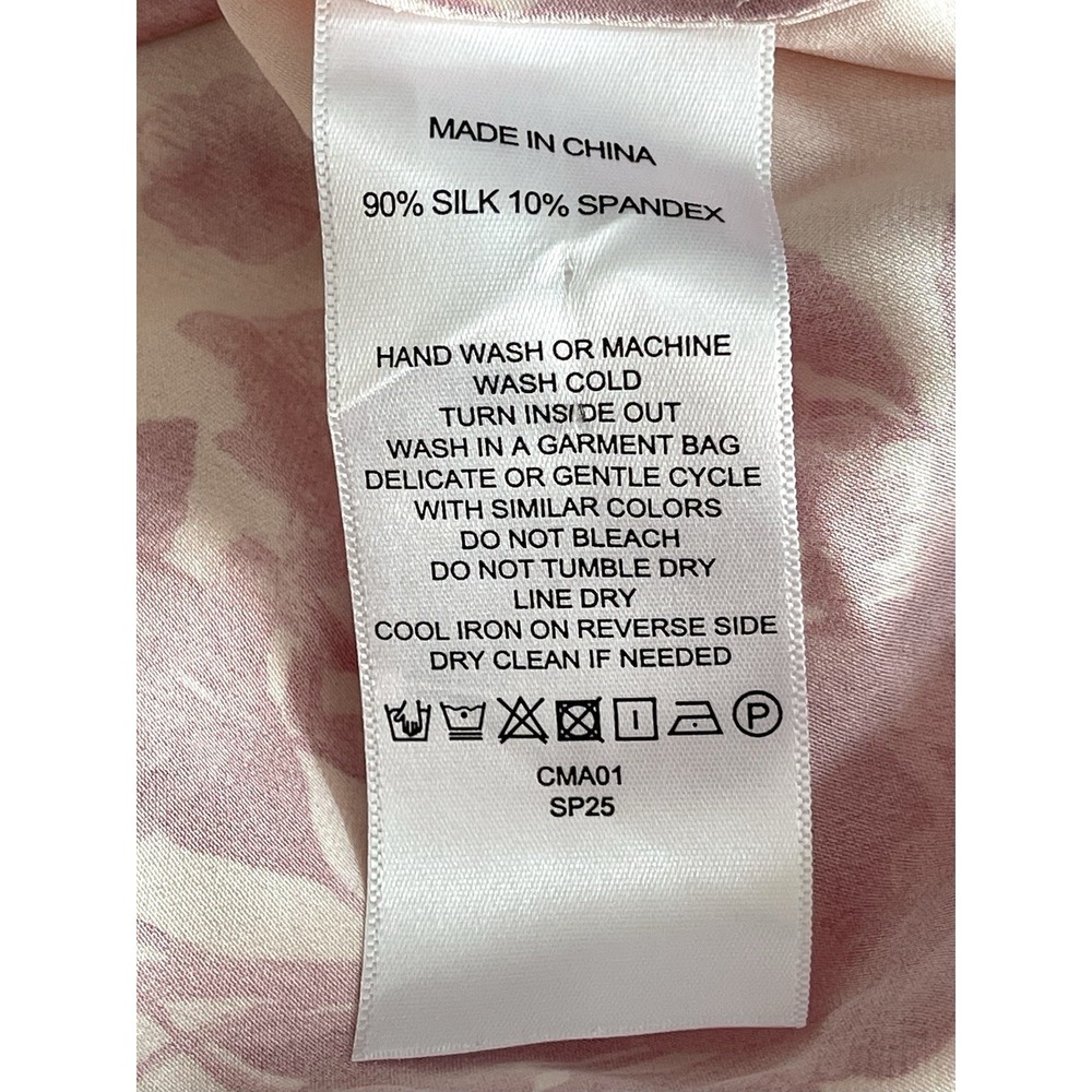 Quince Washable Silk Pink Floral Tank Midi Dress Sz Sz M Feminine - Picture 13 of 16